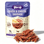 PAWUP Duck Sausage with Cheese Dog Treats, Natural Dog Snacks for Small Medium Large Dogs, Training Treats for Dogs, 10.6oz - Pawup