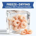 PAWUP Freeze Dried Dog Treats, 100% Shrimp, Omega-3 Rich Snack for Small, Medium & Large Dogs & Cats, 1.5 oz Bag - Pawup