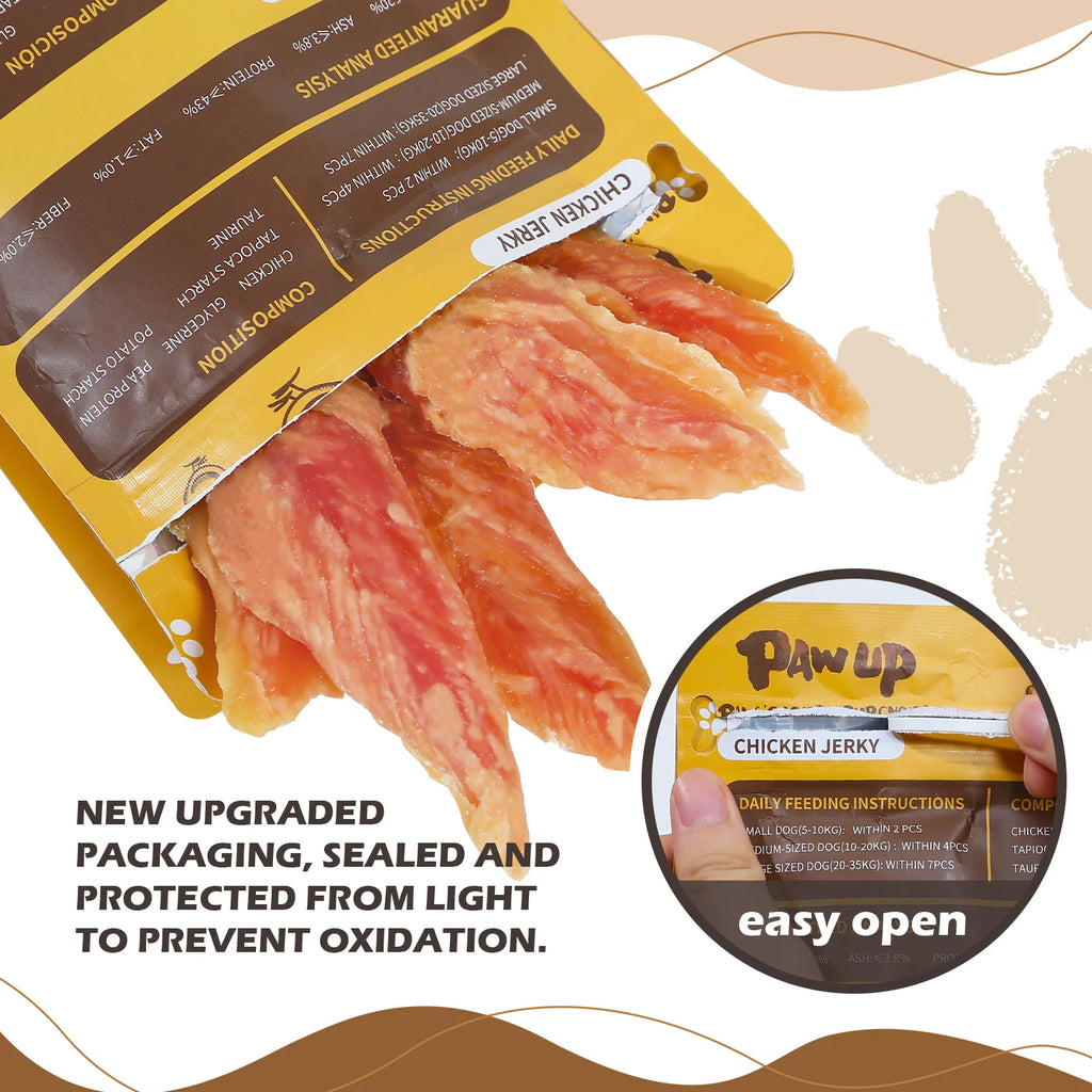 Chicken Jerky Dog Treats, Grain-Free Rawhide-Free Snacks for Dogs, 10.4 oz - Pawup