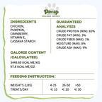 PAWUP Freeze Dried Dog Treats, Real Chicken with Cranberry & Pumpkin, High Protein Crunchy Training Snack for Small Medium Large Dogs, 3.6 oz Bag