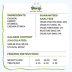 PAWUP Freeze Dried Dog Treats, Real Chicken with Carrot, High Protein Crunchy Training Snack for Small Medium Large Dogs, 3.6 oz Bag