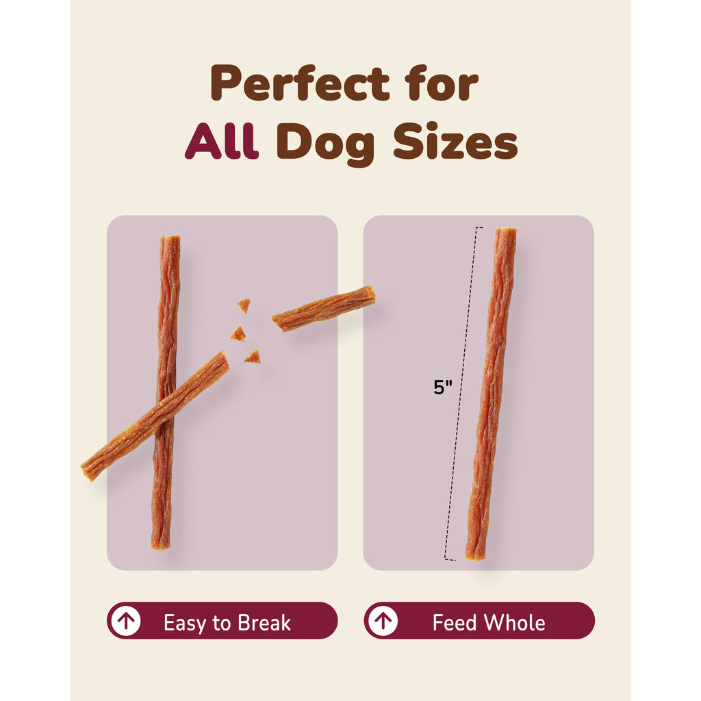 PAWUP Duck Jerky Dog Treats with Sweet Potato | High Protein Chewy Sticks, Grain-Free & Rawhide-Free Chews, Easy-to-Digest, 10.58 oz - Pawup