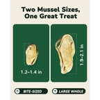 PAWUP Dog Treats, Freeze Dried Green-Lipped Mussels, Large Whole Mussels, 3.5 oz