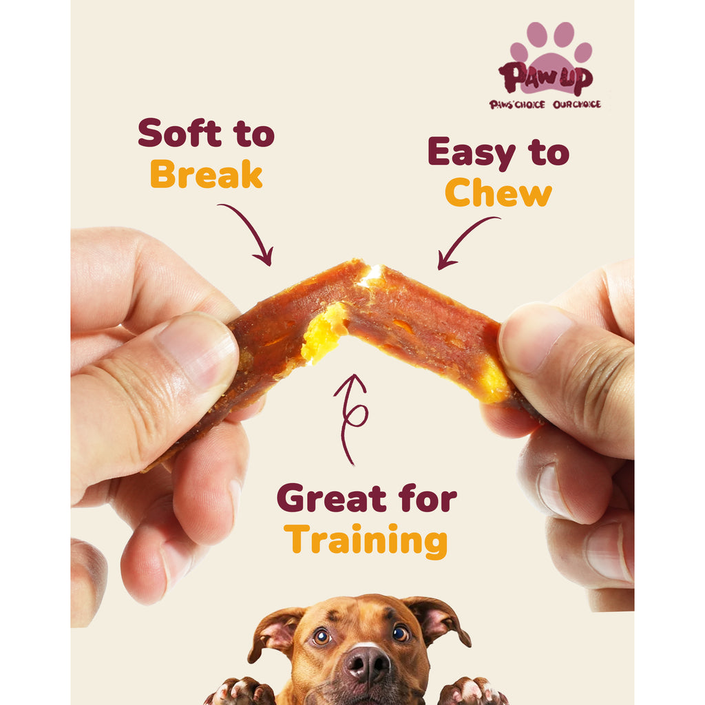 Pawup Duck & Egg Yolk Slices, Soft Chewy Dog Jerky Treats, 12.5 oz