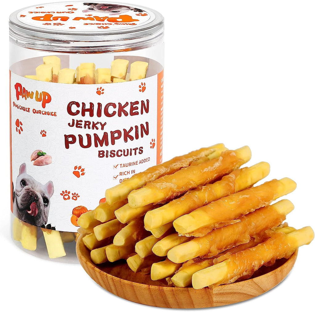 Chicken Wrapped Biscuits Pumpkin Sticks, 12.5 oz - Pawup