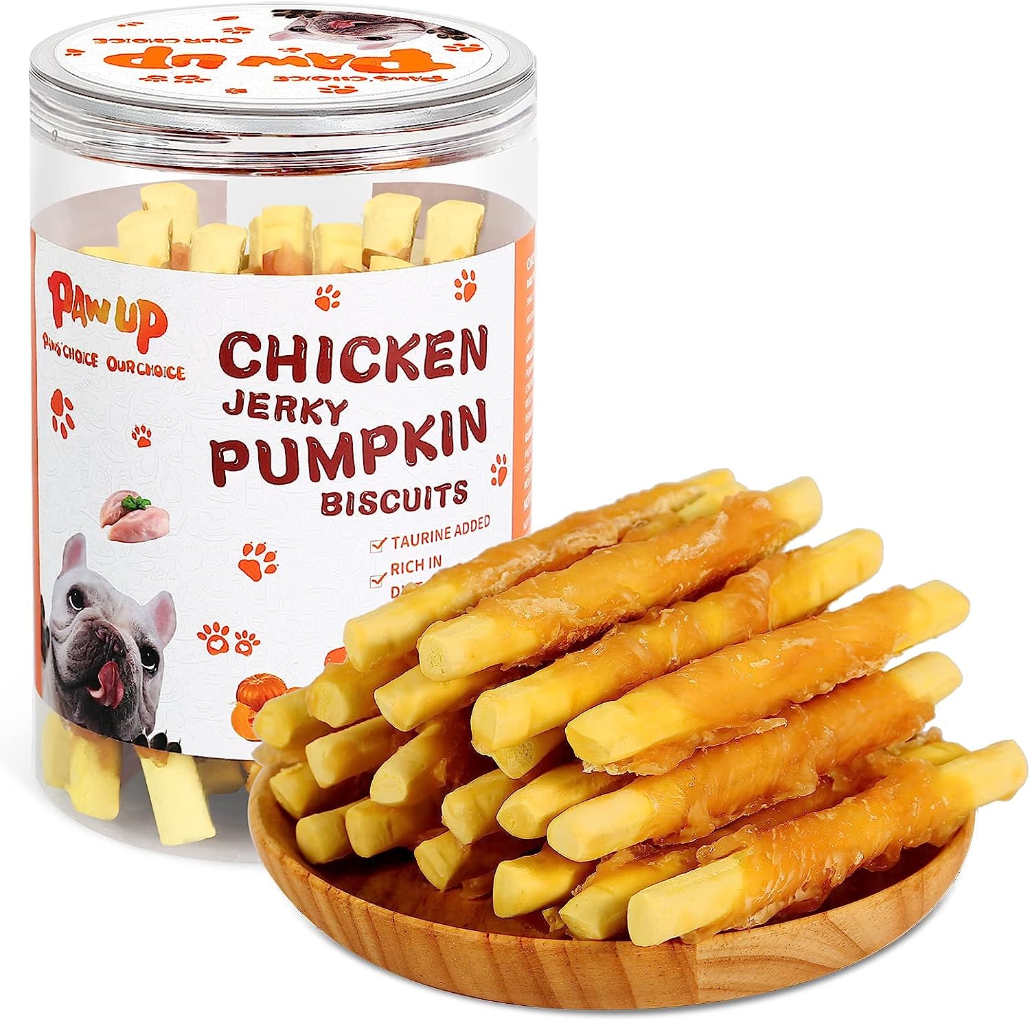 Chicken Wrapped Biscuits Pumpkin Sticks, 12.5 oz - Pawup