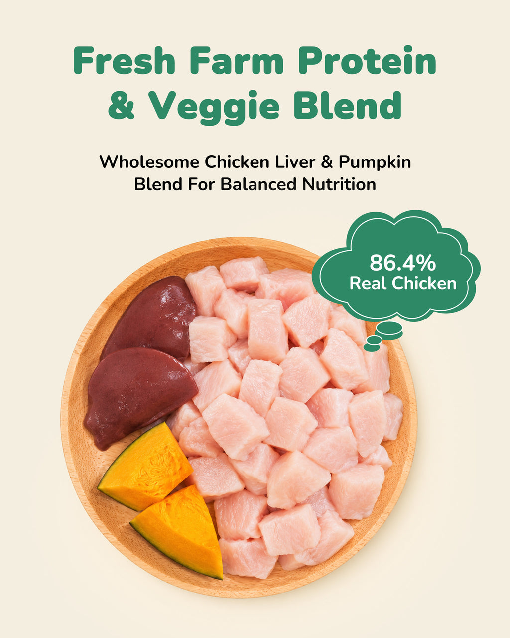 PAWUP Freeze-Dried Chicken Cat Food Topper, 6 oz