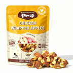 PAWUP Chicken Wrapped Apple Dog Treats, Chewy Dog Snack for Balanced Nutrition, Gluten & Grain Free Fruit Wraps for Dogs, 10.6 oz