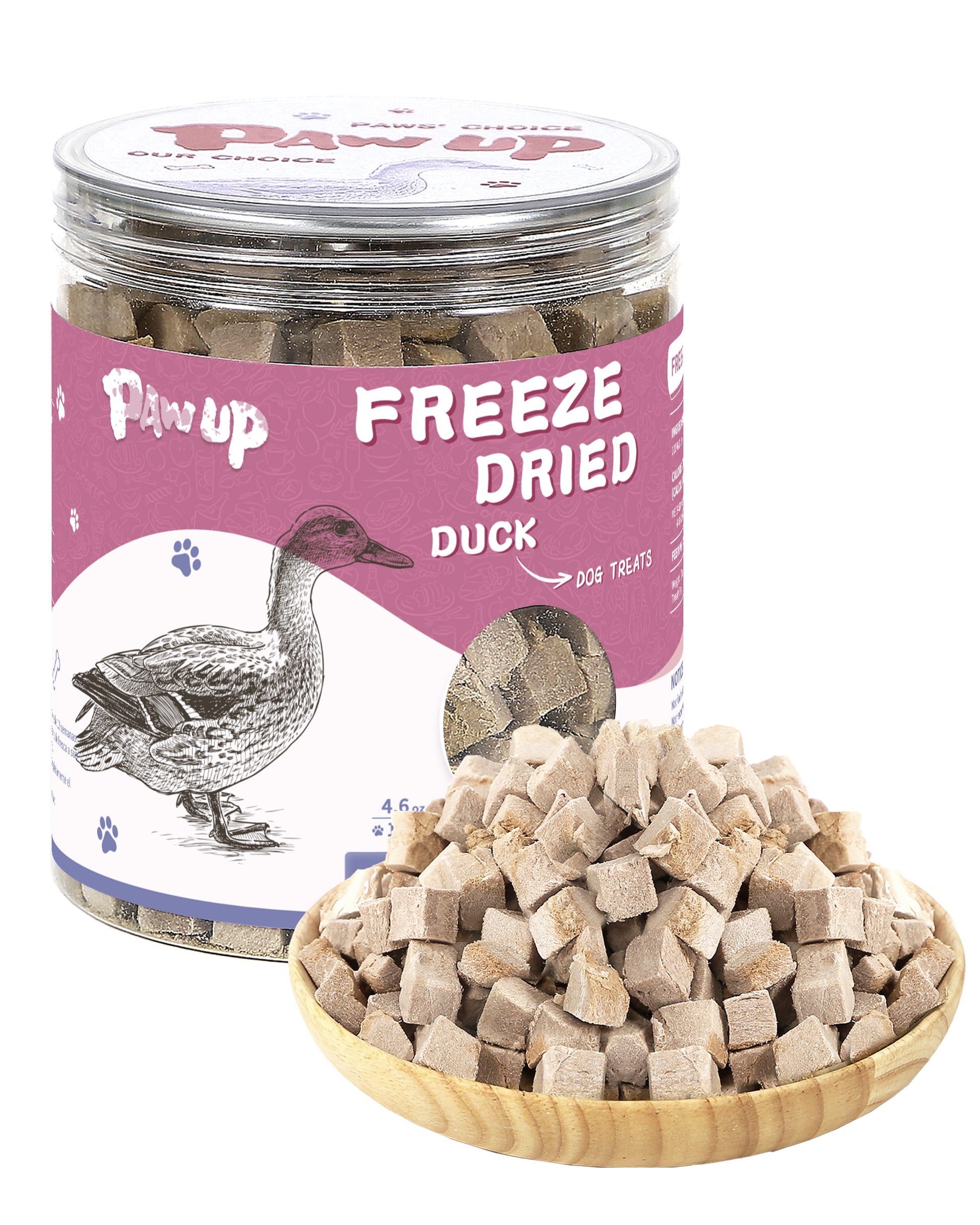 Freeze-Dried Duck Breast Treats for Dogs, High-Protein Snacks, 4.6 oz - Pawup