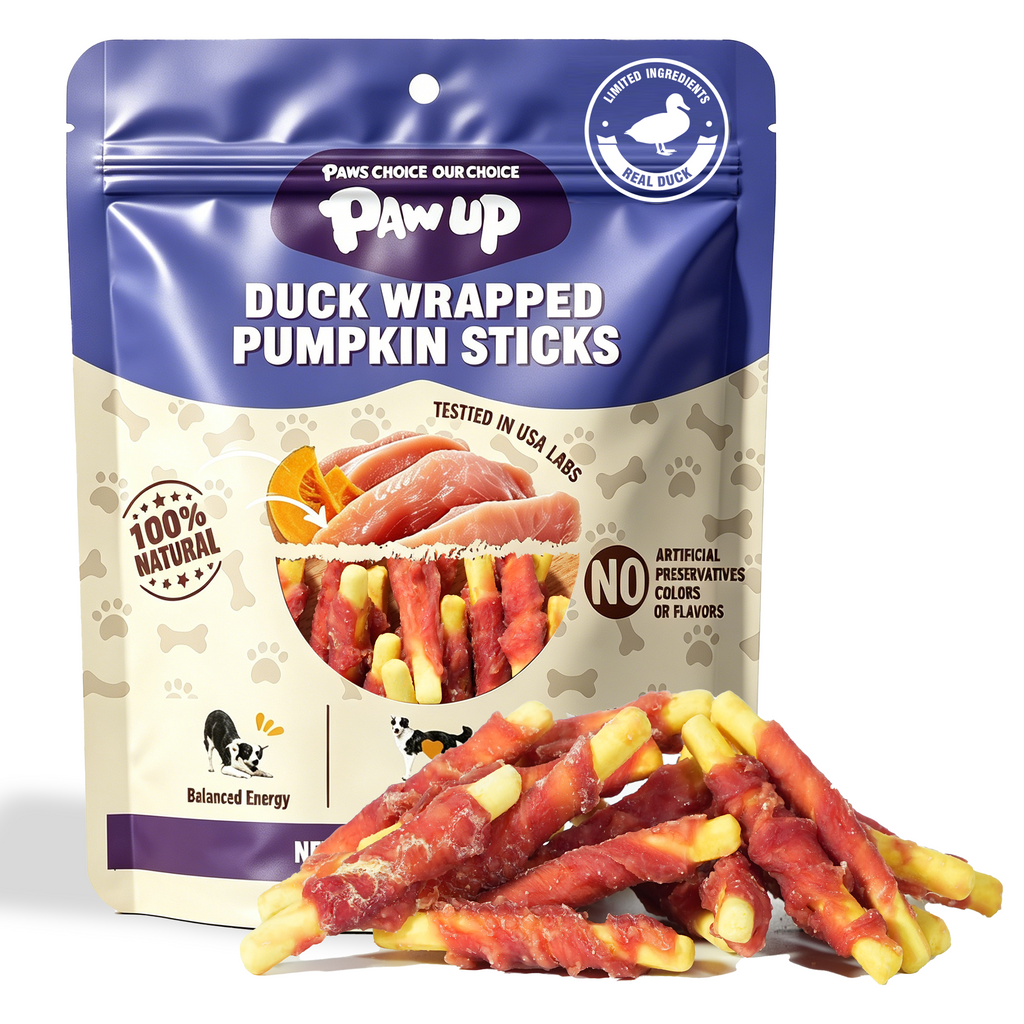 Duck Wrapped Pumpkin Dog Treats, Rawhide-Free Chews for Dogs, 10.6 oz - Pawup