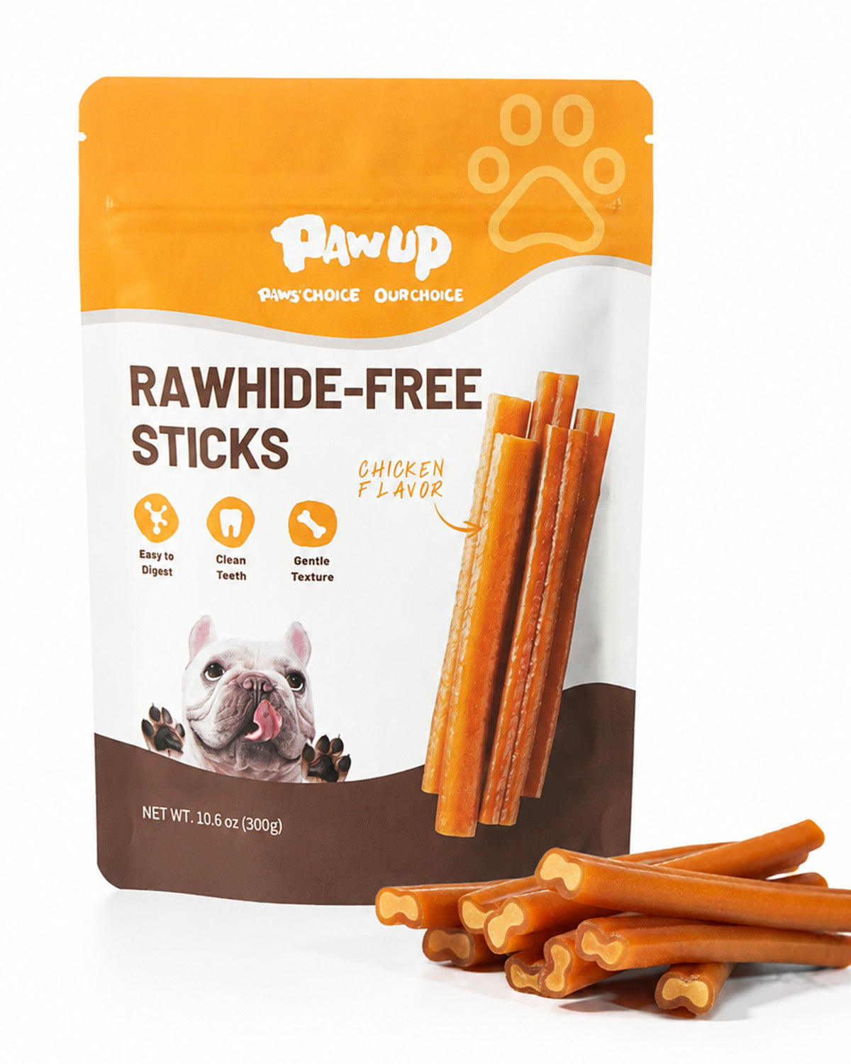 PAWUP Rawhide-Free Chicken Chew Sticks Dogs Treats, 5 Inch - Pawup