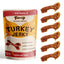 Turkey Jerky Dog Treats, High-Protein Chews for Large Dogs, 6 Sticks (13 g Each) - Pawup