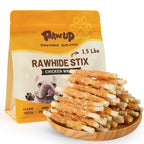 Chicken Wrapped Rawhide Sticks for Teeth Cleaning, Taurine Added 24oz - Pawup