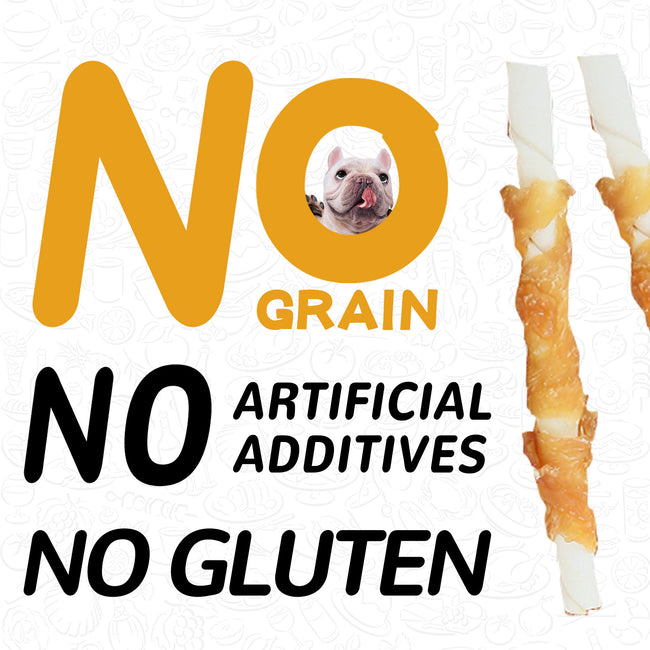 Chicken Wrapped Rawhide Sticks for Teeth Cleaning, Taurine Added 24oz Main Image