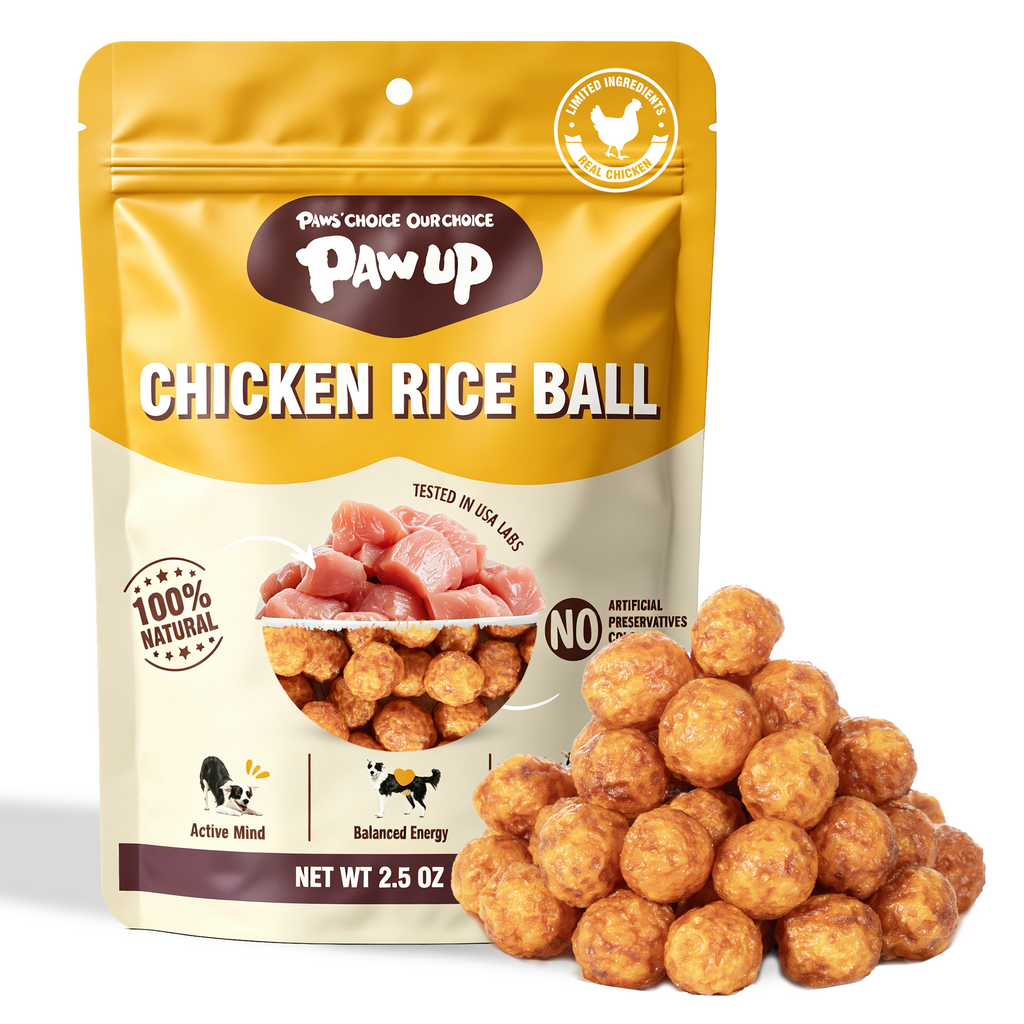 PAWUP Chicken Natural Dog Treats, Popcorn-Inspired Crunchy Bites, Healthy Reward or Training Treat for Small, Medium and Large Dog, 2.5oz
