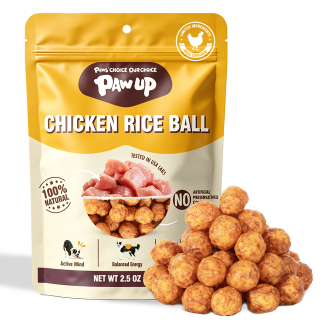 PAWUP Chicken Natural Dog Treats, Popcorn-Inspired Crunchy Bites, Healthy Reward or Training Treat for Small, Medium and Large Dog, 2.5oz - Pawup Hover Image