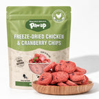 PAWUP Freeze Dried Dog Treats, Real Chicken with Cranberry, High Protein Crunchy Training Snack for Small Medium Large Dogs, 3.6 oz Bag