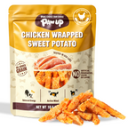 Chicken Wrapped Sweet Potato Dog Treats, Low Fat, Natural Sweet Potato Chews for Dogs, 10.4oz - Pawup