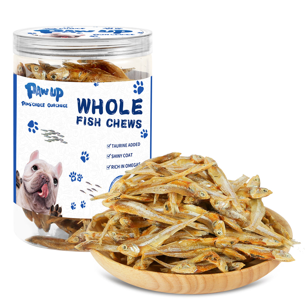 Whole Fish Chews Dog Treats, Protein and Omega-3, 8 oz - Pawup