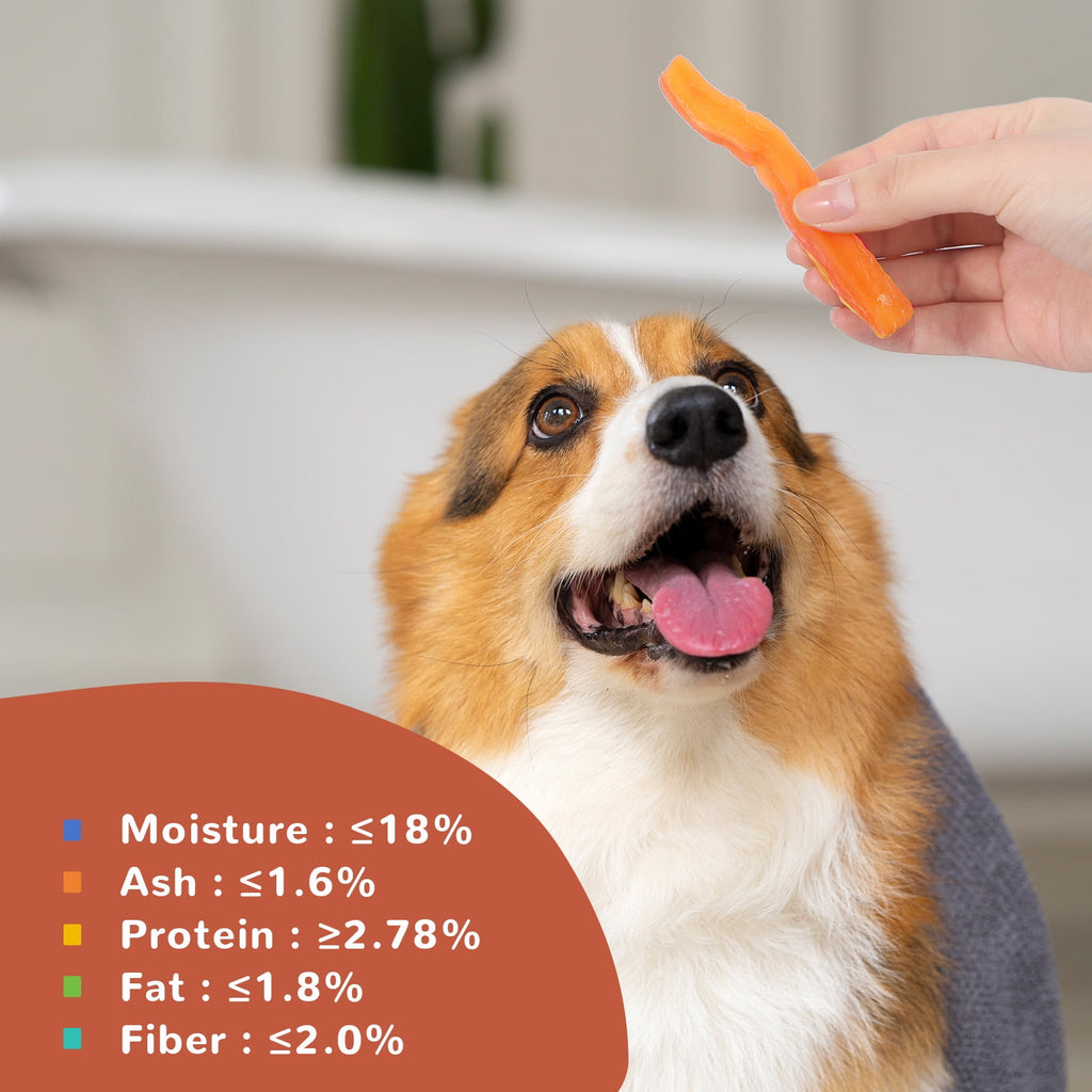 Sweet Potato Dog Treats, Low Fat, Single Ingredient Natural Chews for Dogs, 10.4oz - Pawup