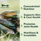 Freeze Dried Green Lipped Mussels for Dogs, Joint & Hip Health, 3.5 oz - Pawup