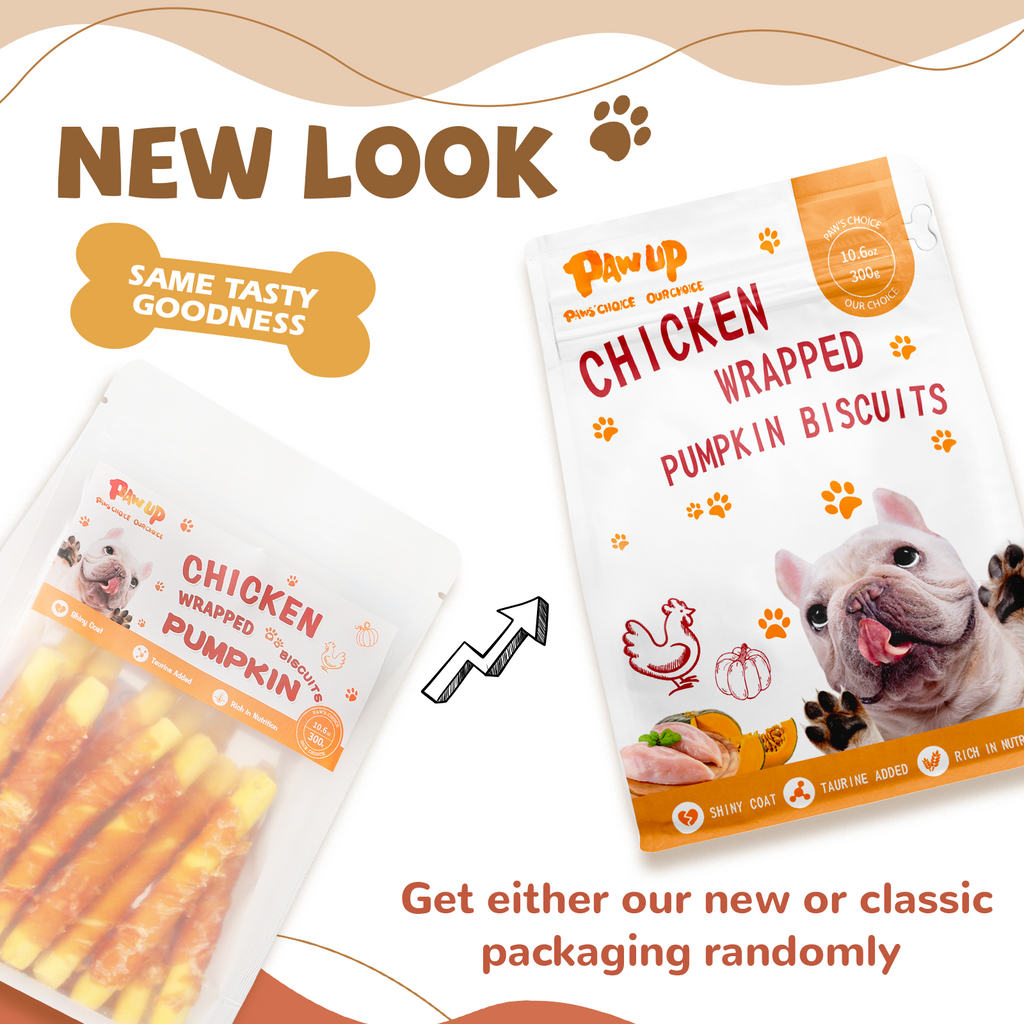 Chicken Wrapped Pumpkin Stick Dog Treats, Rawhide-Free Chews for Dogs, 10.4 oz - Pawup