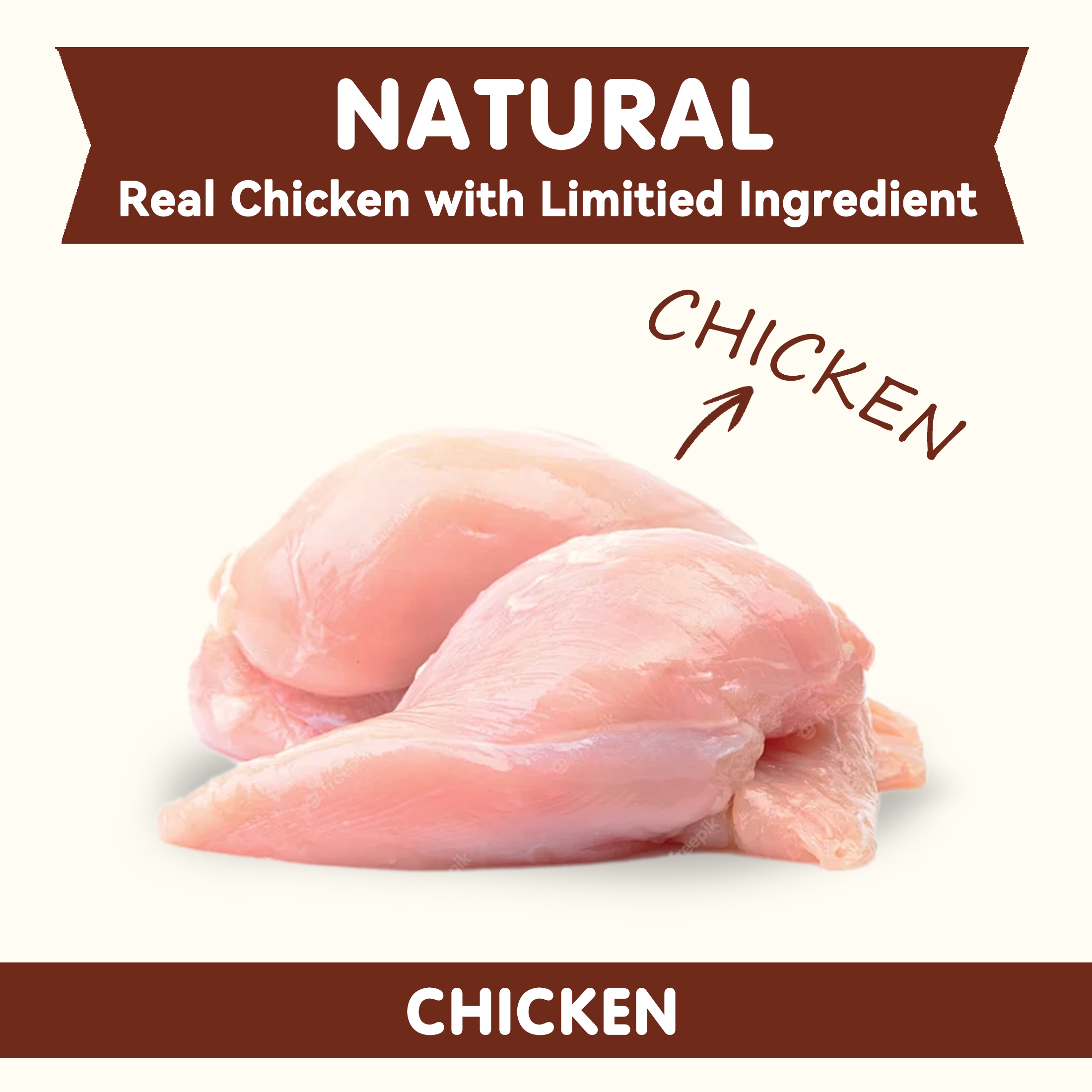 PAWUP Chicken Jerky Dog & Cat Treats, High Protein Treats for Small Medium Large Dogs & Cats, 10.6oz