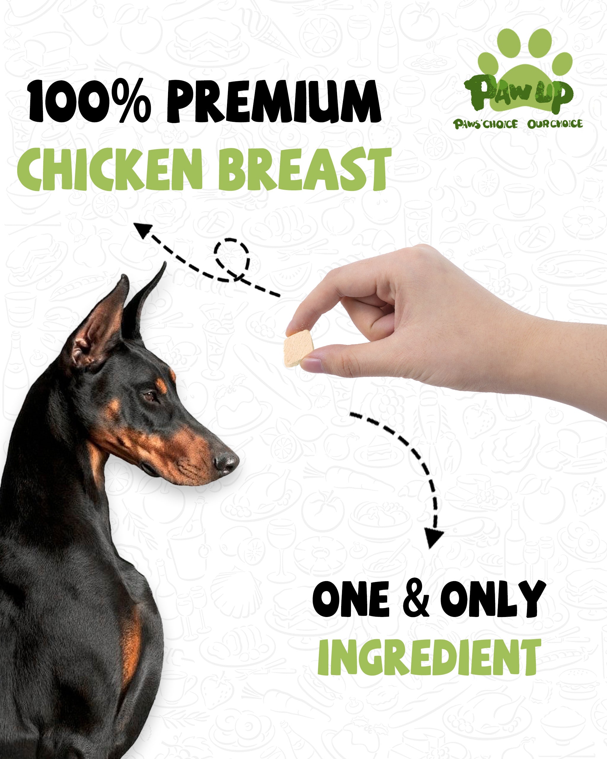 Freeze-Dried Chicken Treats for Dogs & Cats, High-Protein Single-Ingredient Snacks, 4.6 oz - Pawup