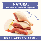 PAWUP Duck Sausage with Apple Dog Treats, Human Grade Dog Food for Small Medium Large Dogs, Training Treats for Dogs, 10.6oz - Pawup