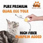 Freeze Dried Quail Egg Yolk Treats for Cats & Dogs, Coat & Urinary Health, 3.5 oz - Pawup