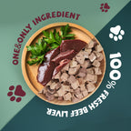 Freeze-Dried Beef Liver Dog Treats, High-Protein Single-Ingredient Snacks, 3.8 oz - Pawup