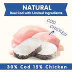 PAWUP Cod Natural Dog Treats, Popcorn-Inspired Crunchy Bites, Healthy Reward or Training Treat for Skin & Coat Health, Small Medium Large Dog, 2.5oz
