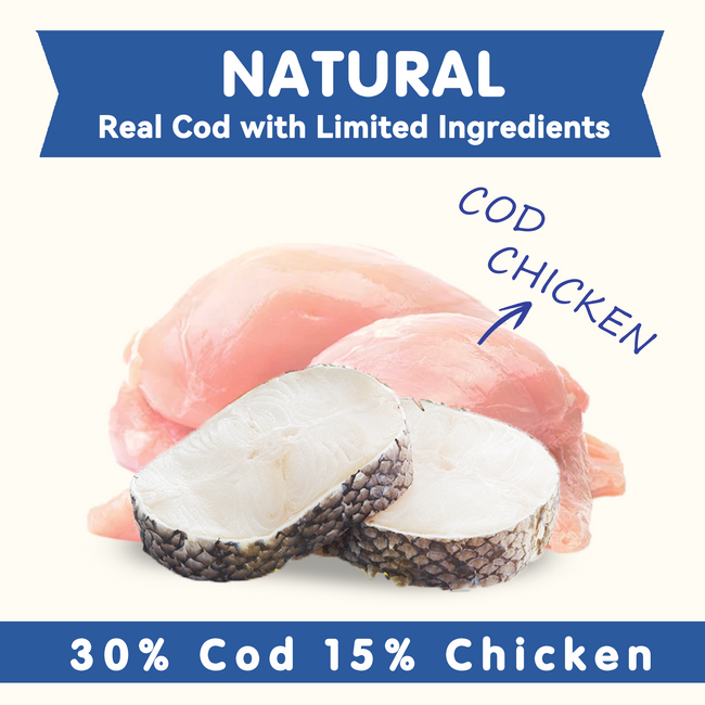 PAWUP Cod Natural Dog Treats, Popcorn-Inspired Crunchy Bites, Healthy Reward or Training Treat for Skin & Coat Health, Small Medium Large Dog, 2.5oz Main Image