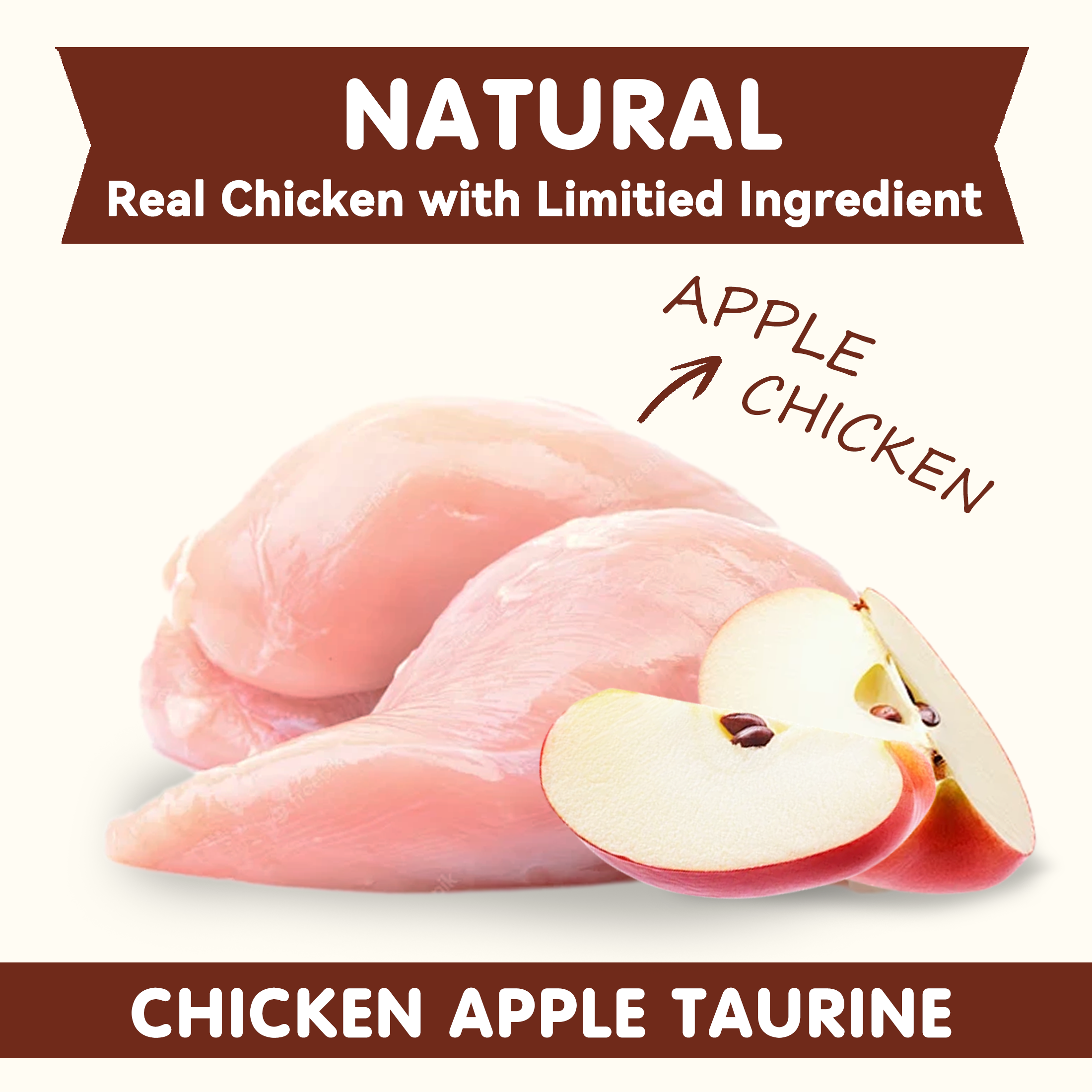 PAWUP Chicken Wrapped Apple Dog Treats, Chewy Dog Snack for Balanced Nutrition, Gluten & Grain Free Fruit Wraps for Dogs, 10.6 oz