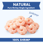 PAWUP Freeze Dried Dog Treats, 100% Shrimp, Omega-3 Rich Snack for Small, Medium & Large Dogs & Cats, 1.5 oz Bag - Pawup