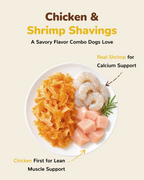 PAWUP Soft Dog Treats, Chicken & Shrimp Jerky Shavings, Easy to Chew Dog Food Topper & Meal Mixer for Small & Senior Dogs, Grain Free, Taurine Added, 6.6 oz - Pawup