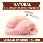 Chicken Wrapped Rawhide Stick Dog Treats, Long-Lasting Chews for Dogs, 10.4 oz - Pawup