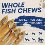 Whole Fish Chews Dog Treats, Protein and Omega-3, 8 oz - Pawup
