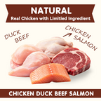 PAWUP Freeze Dried Dog Treats, Chicken, Duck, Beef, Beef Liver & Salmon, Single-Ingredient Variety Snack Pack for Small, Medium & Large Dogs, 2.5 oz Bag - Pawup