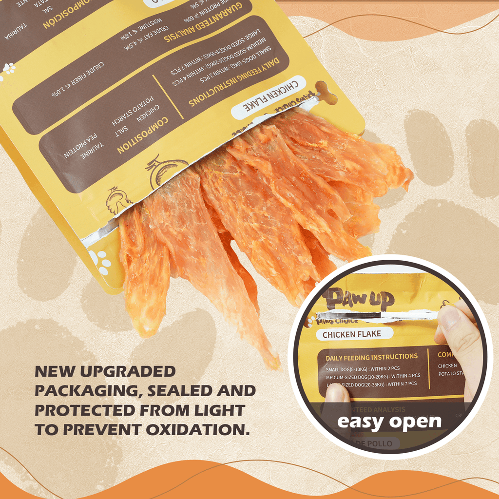 Chicken Flakes Dog Treats, High-Protein Training Snacks for All Dogs, 7 oz - Pawup
