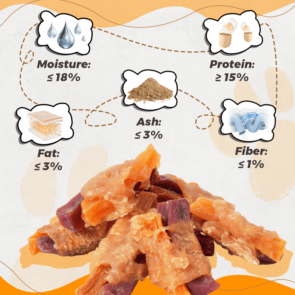 Chicken Wrapped Sweet Potato Dog Treats, High-Fiber Chews for Dogs, 10.6 oz - Pawup