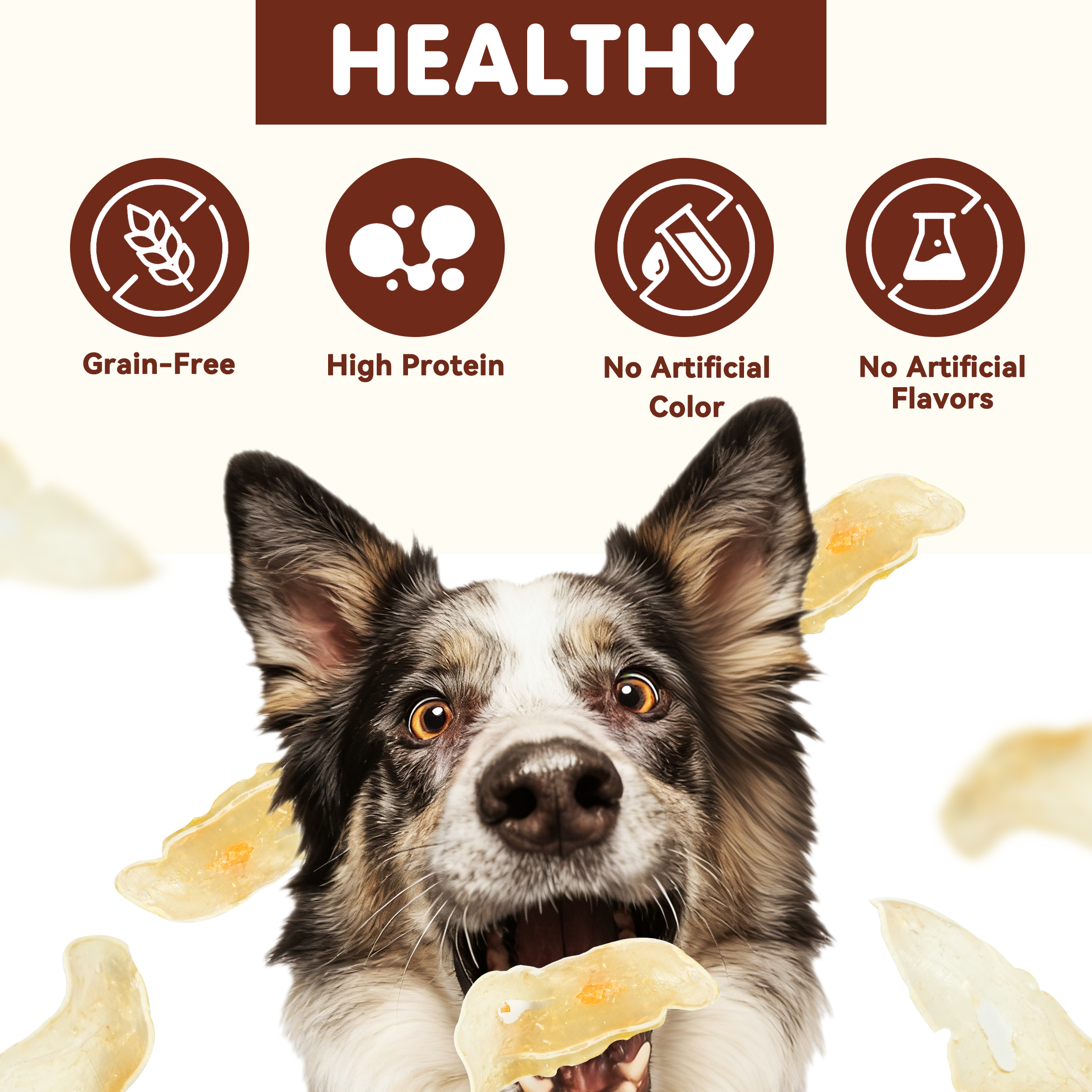 PAWUP Dog Treats Chicken Shrimp Jerky Rolls for Small, Medium & Large Dogs, 5.5 oz Bag