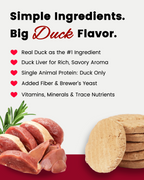 PAWUP Freeze Dried Duck Dog Treats & Food Topper, Single Animal Protein Limited Ingredient, High Protein Grain Free for Picky Eaters, No Artificial Flavors, Colors or Artificial Preservatives-14 oz - Pawup