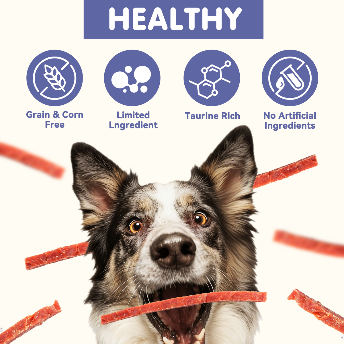PAWUP Duck Jerky Strips Dog Treats, Natural Healthy, 99% Duck Breast with Taurine, High Protein Training Treats for Small Medium Large Dogs, 10.6oz - Pawup