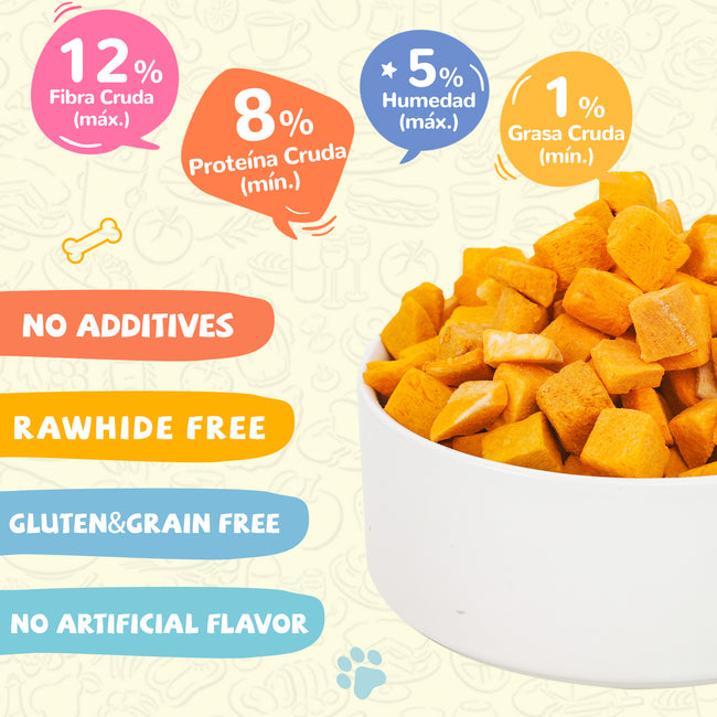 Freeze-Dried Pumpkin Treats for Dogs & Cats, High-Fiber Single-Ingredient Snacks, 1.58 oz Main Image