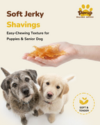 PAWUP Soft Dog Treats, Chicken & Shrimp Jerky Shavings, Easy to Chew Dog Food Topper & Meal Mixer for Small & Senior Dogs, Grain Free, Taurine Added, 6.6 oz - Pawup