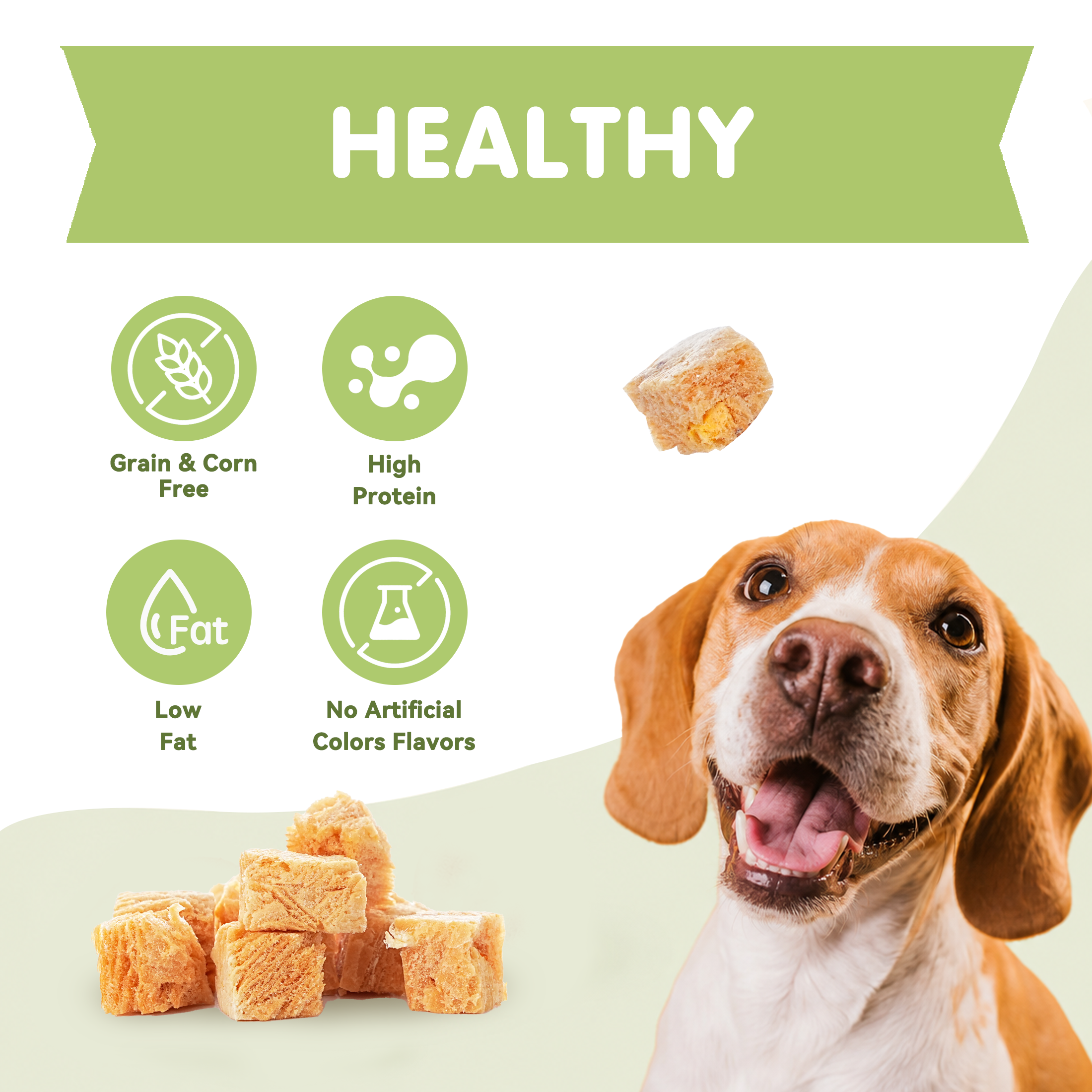 PAWUP Freeze Dried Dog Treats, Real Chicken with Carrot, High Protein Crunchy Training Snack for Small Medium Large Dogs, 3.6 oz Bag
