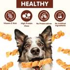 PAWUP Chicken Wrapped Rawhide Twist Dog Treats, Rawhide Dog Bones for Small Medium Large Dogs, 10.6oz