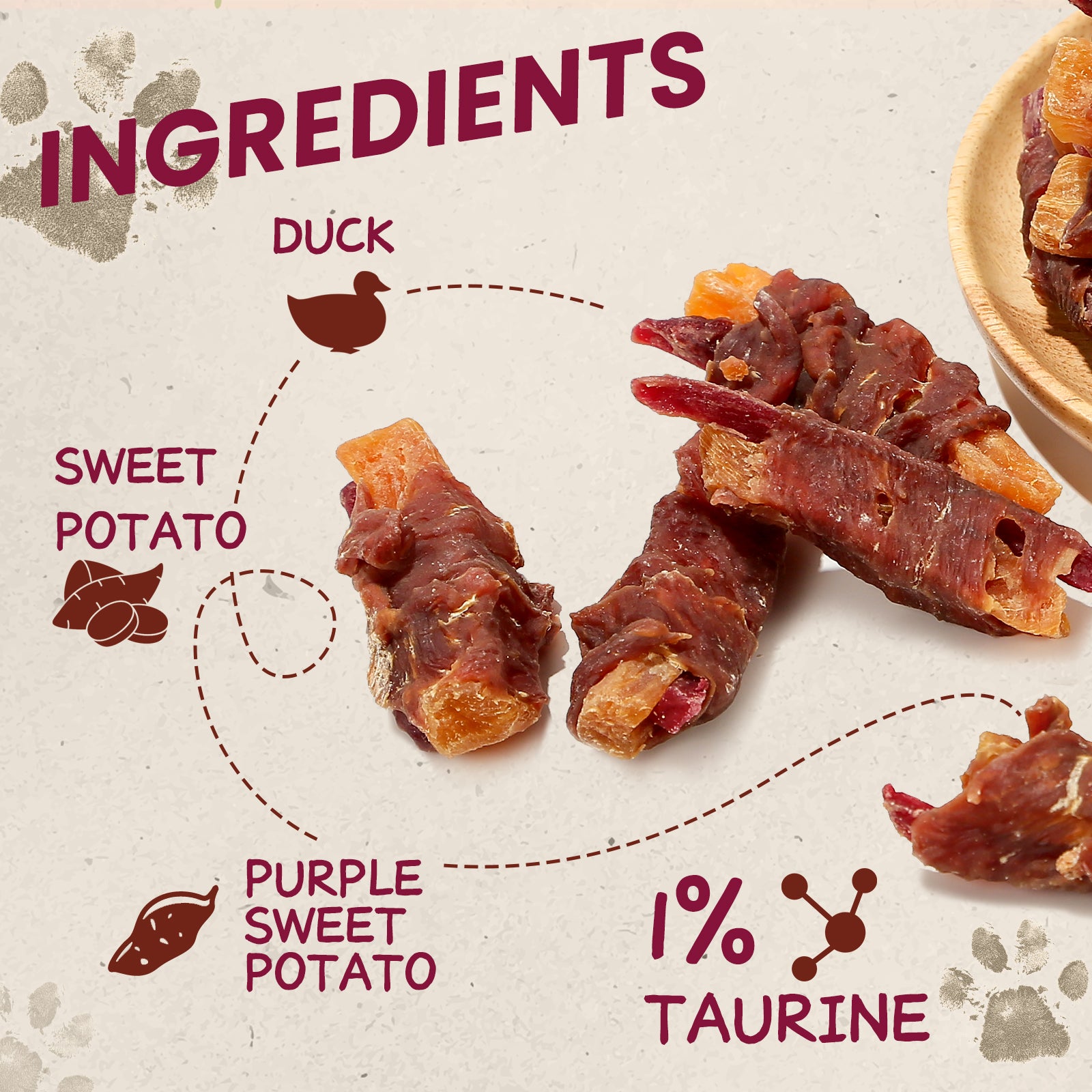 Duck Wrapped 2 Sweet Potatoes Dog Treats, 12.5 oz - Pawup