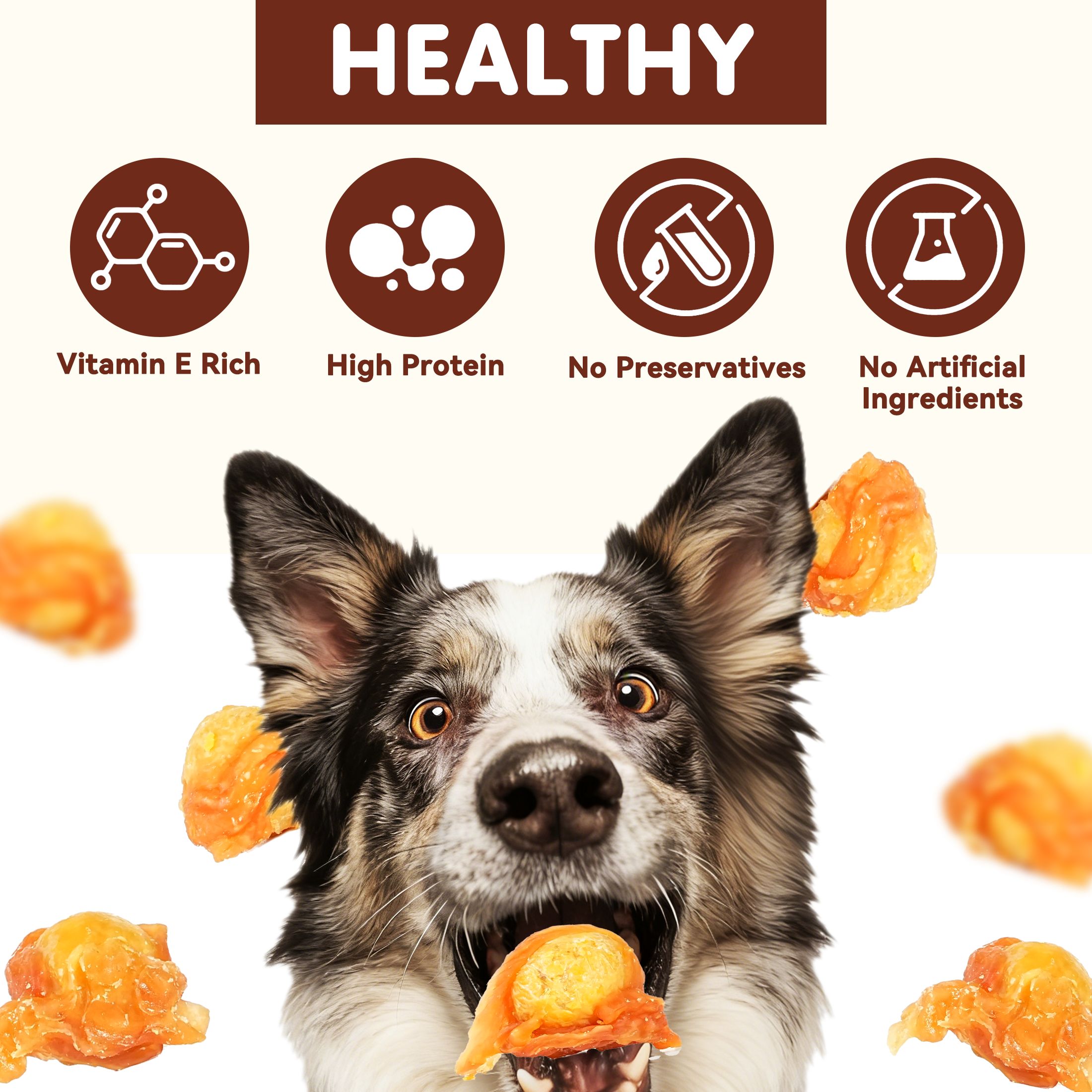 PAWUP Chicken Wrapped Egg Yolks Dog Treats, High Protein Dog Snacks for Small Medium Large Dogs, 10.6oz